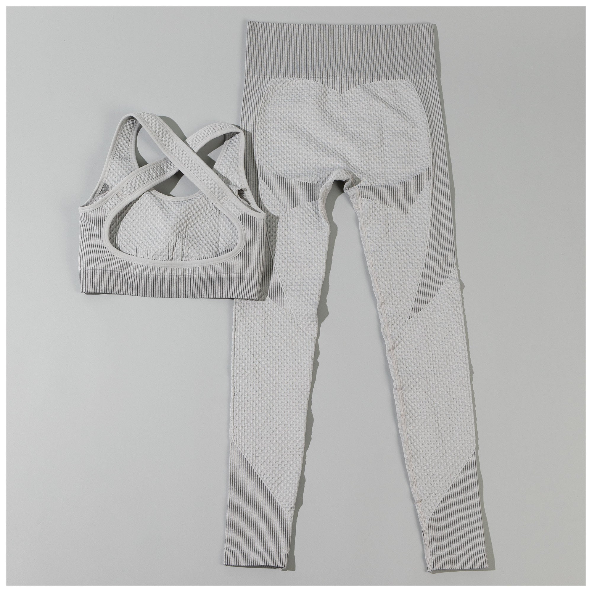 Textured Leggings Sports Bra Activewear Set