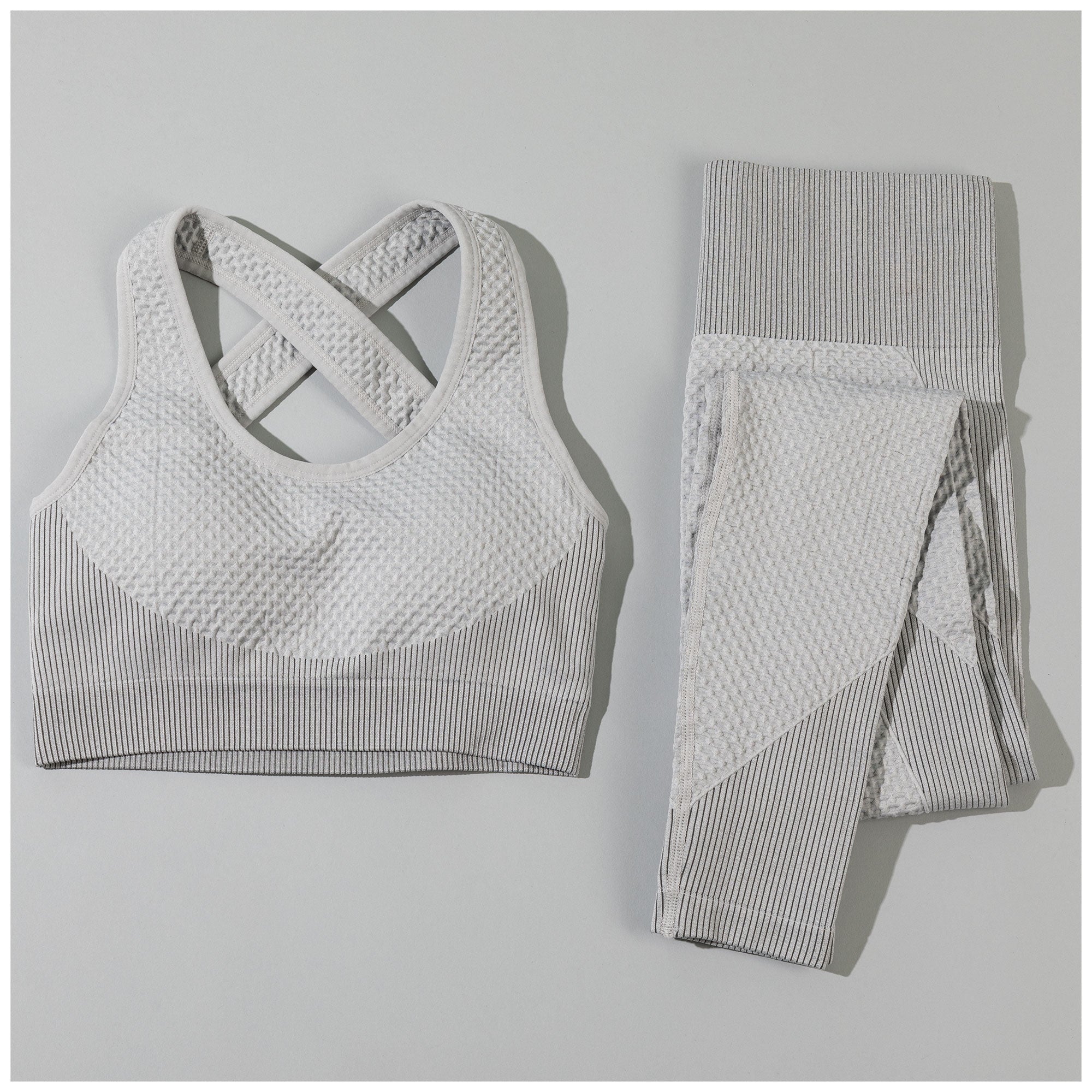 Textured Leggings Sports Bra Activewear Set