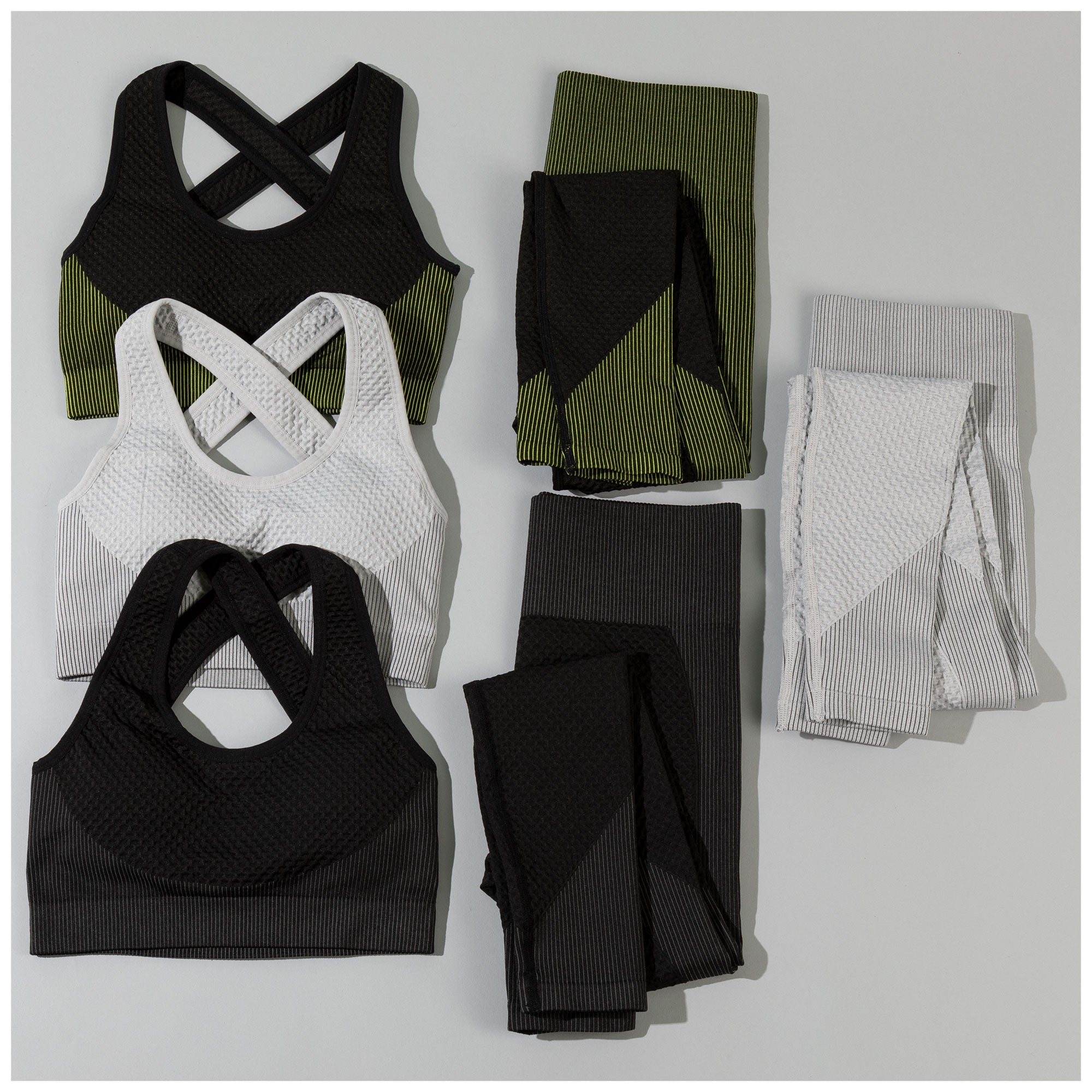 Textured Leggings Sports Bra Activewear Set