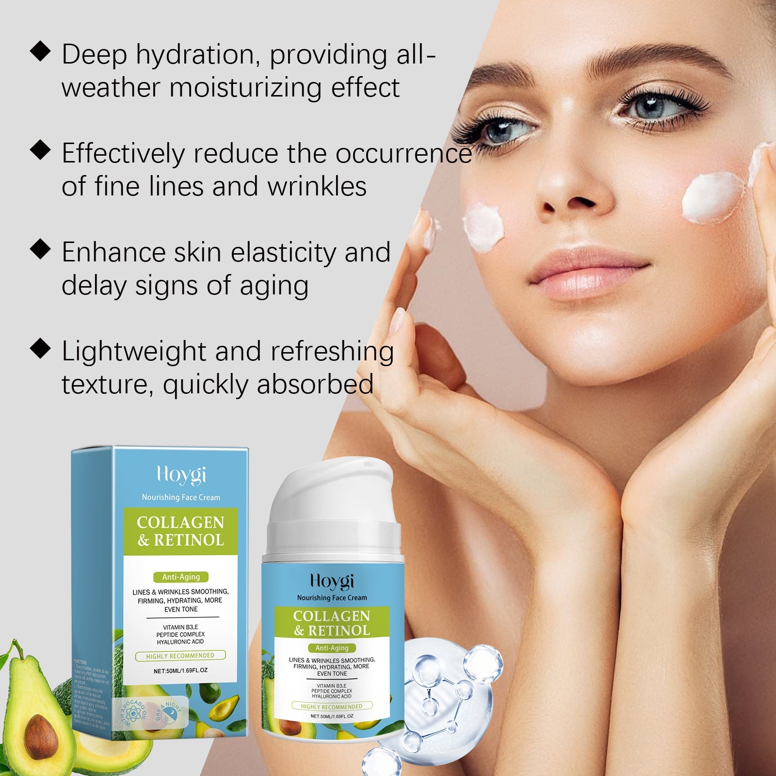 Collagen Facial Moisturizing Cream For Hydration